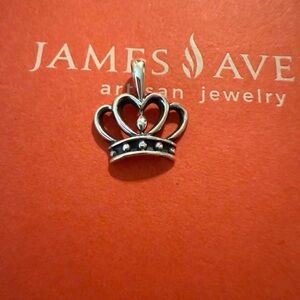 James Avery Sterling Silver Retired Crown Necklace Pendant